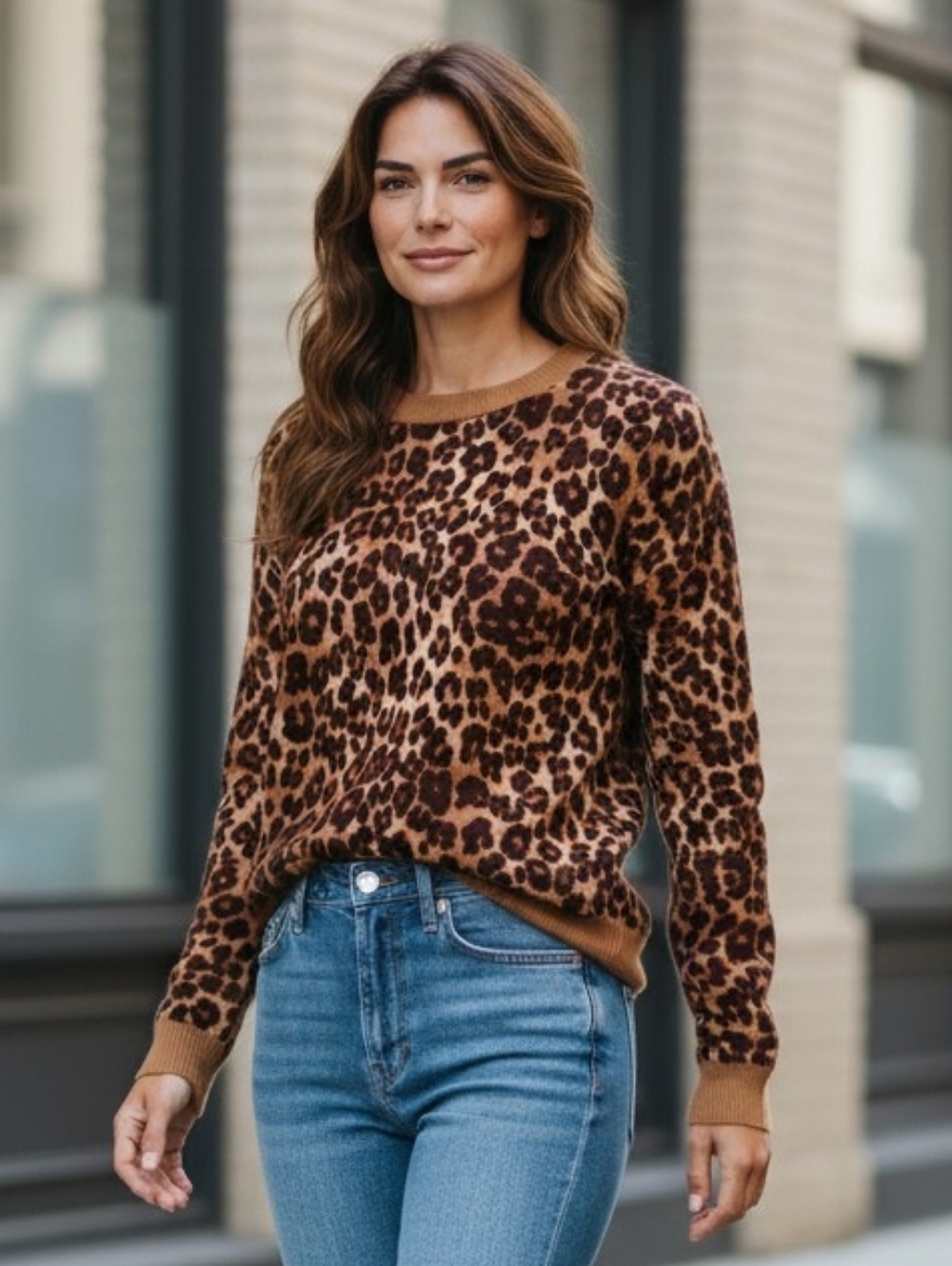 Ann Taylor Leopard Print  Sweater
